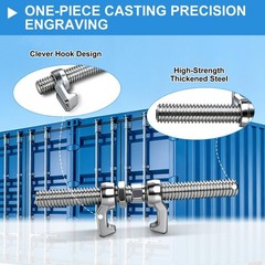 4 Pcs Shipping Container Connectors Bridge Fitting Clamp 380mm Steel Screw Clamp