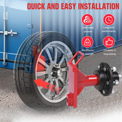 2 Set of Heavy-Duty Shipping Container Axles with Ratchet Tie 22000LBS Capacity