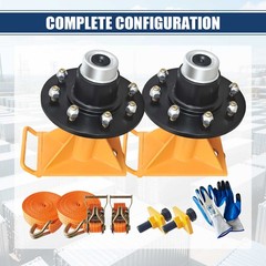 2Pack Shipping Container Wheels 8-Lug Wheels Kit,Shipping Container Accessories