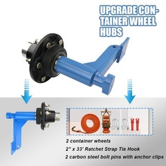 2 Pack 8800lbs Shipping Container Wheels 6-Lug Wheels Heavy Ship Container Axles