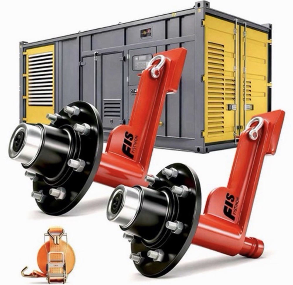 2Pack Shipping Container Wheels 6-Lug Wheels Kit, Shipping Container Accessories