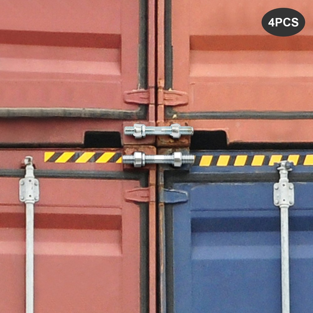 4 Pack 280mm Shipping Container Bridge Clamps, Galvanized Steel Screw Fittings