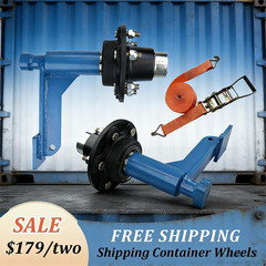 2 Pack 8800lbs Shipping Container Wheels 6-Lug Wheels Heavy Ship Container Axles