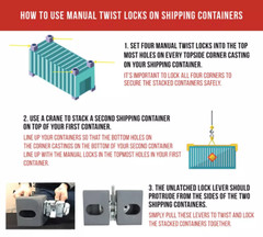 20′ 40 Sea Rail Shipping Container Manual Twist Lock Casting Left Handlocking