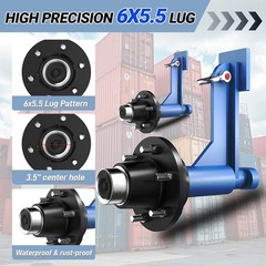 2 Pack 8800lbs Shipping Container Wheels 6-Lug Wheels Heavy Ship Container Axles