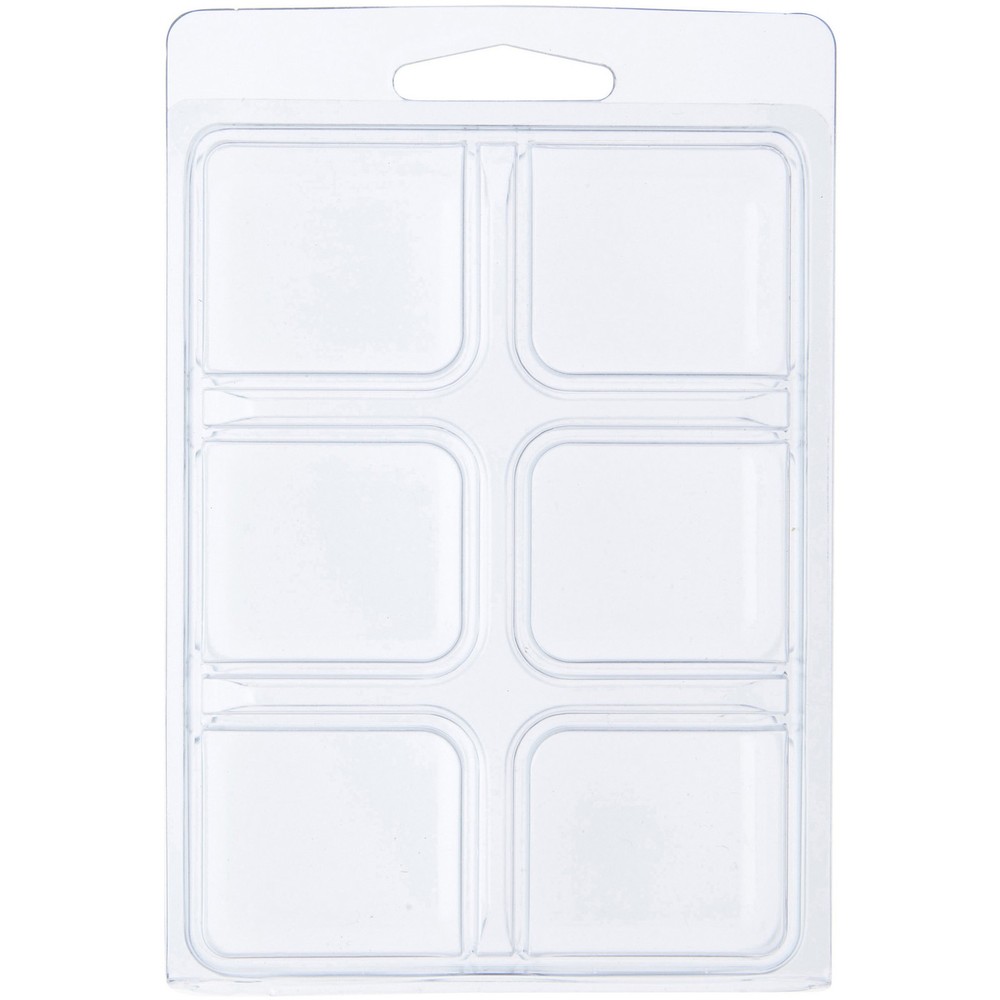 Clear Plastic Clamshell Container w/ 6 Compartments, 0.875″ x 1.125″ x 1″