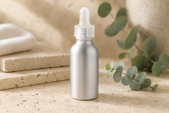 1oz/30ml Aluminum Dropper Bottle – w/Graduated 1ml Pipette – Child Resistant Cap