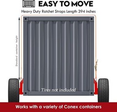 2Pack Shipping Container Wheels 8-Lug Wheels Kit,Shipping Container Accessories