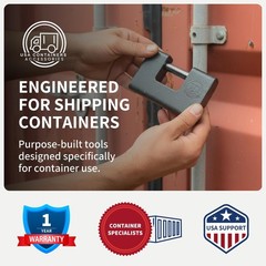 Shipping Container Lock – USA Containers Heavy Duty D-Shaped Padlock, Clos