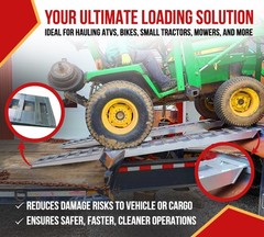 72″x14″x2.5″ Heavy Duty Aluminum Trailer Loading Ramps 5000 lbs Capacity (Pair)