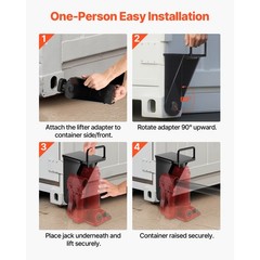 Uimoso 2-Pack Shipping Container Jack Lug with Handle for Leveling and Storage