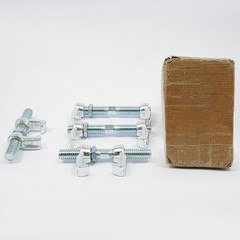 4 Pack 280mm Shipping Container Bridge Clamps, Galvanized Steel Screw Fittings
