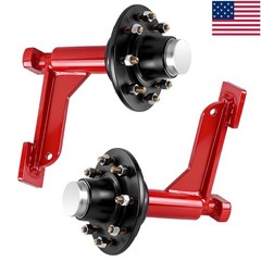 2 Pack Shipping Container Wheels 8×6.5 Lug with Heavy Duty Ratchet Tie Down Ship