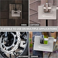 Bolt-On Shipping Container Lock Box Heavy Duty and Padlock Includes 5 Keys