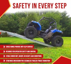72″x14″x2.5″ Heavy Duty Aluminum Trailer Loading Ramps 5000 lbs Capacity (Pair)