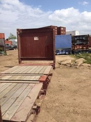 20′ Flat Rack Container collapsible flush fold end walls