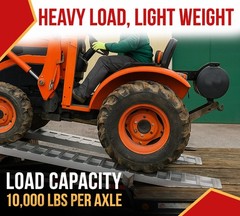 120″x15″x3″ Heavy Duty Aluminum Trailer Loading Ramps 10000 lbs Capacity (Pair)
