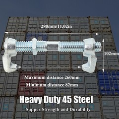 4PCS Shipping Container Bridge Fitting Clamp 280 mm/11’’ Screw Clamp 45 Steel