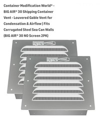NEW Container Modification World BigAir Louvered Gable Vent 2 Pack NO SCREEN
