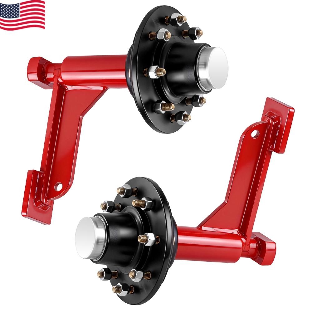 2 Pack Shipping Container Wheels 8×6.5 Lug with Heavy Duty Ratchet Tie Down Ship