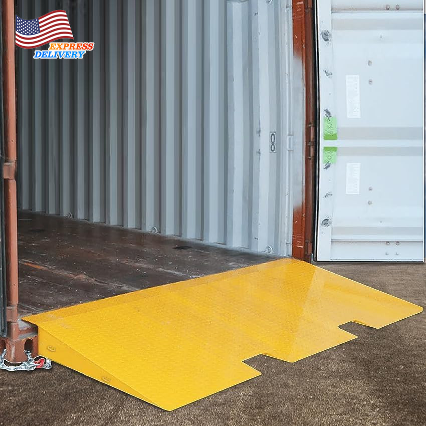 49″ x 86″ HD Steel Shipping Container Loading Ramps 16000 Lbs Capacity