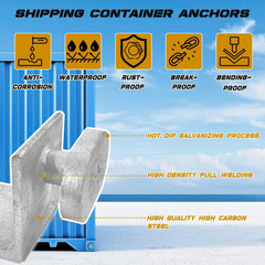 4 Pack Shipping Container Anchors Hot Dipped Galvanized Steel Shipping Container