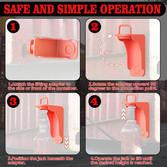 2 Pack Shipping Container Jack Lug,Heavy Duty Container Leveling Lifter with U-S