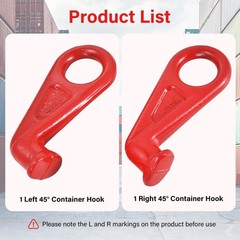 Hand Shipping Container Lifting Hook Lugs 12.5T