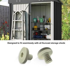 20 PCS Replacement Bolts Compatible with Suncast Storage Sheds for 3/8, White