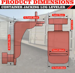 2 Pack Shipping Container Jack Lug,Heavy Duty Container Leveling Lifter with U-S