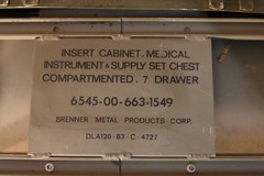 32x20x11 Aluminum Military Medical Chest with Medical Instrument 7 Drawer Unit