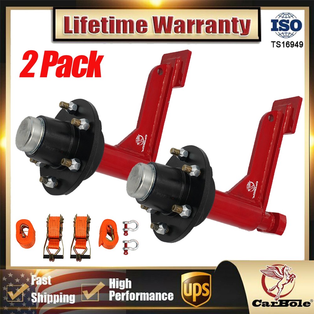 2PCS Shipping Container Wheel 6×5.5 Lug Kit Heavy Duty Shipping Container Axle