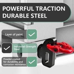 2Pack Container Chain Hook with Shackle – Heavy Duty Replacement Hook