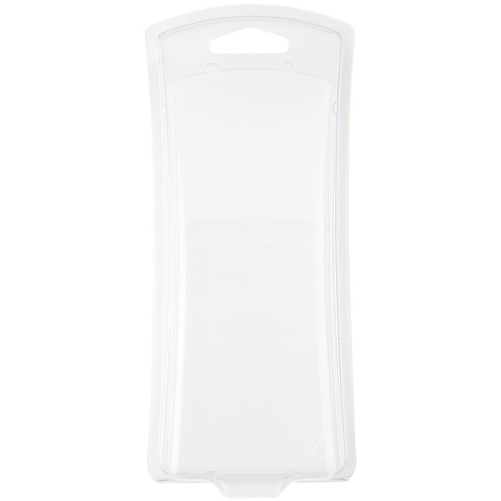 Clear Plastic Clamshell Container, Curved Front, 6.75″ x 2.56″ – 2.81″ x 1.63″