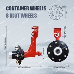 New upgrade superior Shipping Container Wheels/8x 6.5 Lug/Container mobile Kits.