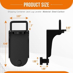 Durable Black Shipping Container Jack Lug, 75000 lbs Capacity, Easy Grip Handle