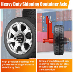 2PCS Shipping Container Wheel 6×5.5 Lug Kit Heavy Duty Shipping Container Axle