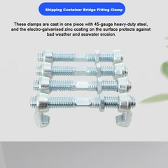 4PCS Shipping Container Bridge Fitting Clamp 280 mm/11’’ Screw Clamp 45 Steel