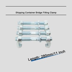 4Pcs Shipping Container Connectors 280mm Bridge Fitting Clamp Steel Screw Clamps
