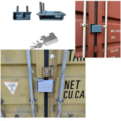Bolt-On Shipping Container Lock Box Heavy Duty and Padlock Includes 5 Keys