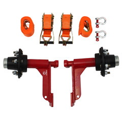 2PCS Shipping Container Wheel 6×5.5 Lug Kit Heavy Duty Shipping Container Axle