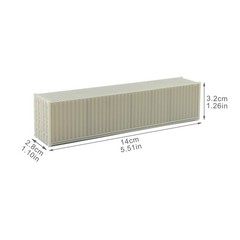 Evemodel C8740JJ 9pcs HO Scale 1:87 Shipping Container Blank Uncolored Cargo Box