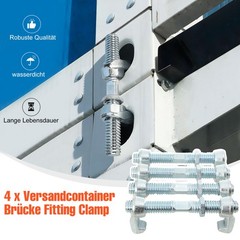 4PCS Shipping Container Bridge Fitting Clamp 280 mm/11’’ Screw Clamp 45 Steel