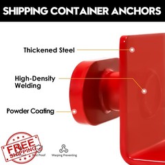 4 Pack Container Twist Lock Anchors, Alloy Steel for Rock/Cement Ground | All…