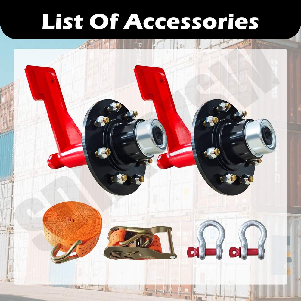 2Pack Shipping Container Wheels 8-Lug Wheels Kit,Shipping Container Accessories