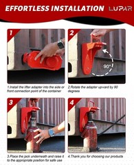 Heavy-Duty 50,000 lbs Shipping Container Jack Lug with U-Shaped Handle – Red