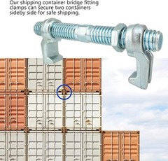 4 Pack Shipping Container Bridge Fitting Clamp 11 inch/380 mm Steel Screw Clamp