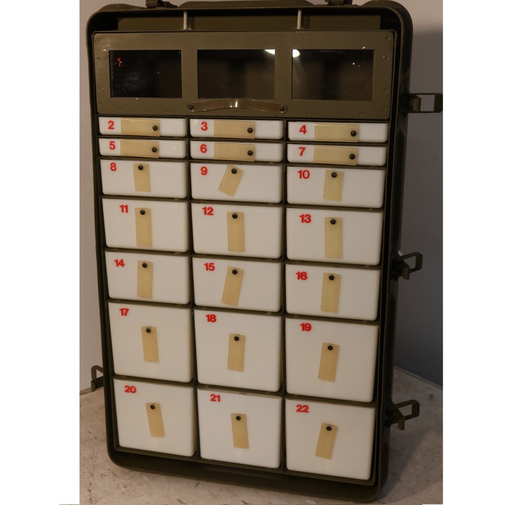 32x20x11 Aluminum Military Medical Chest with Medical Supply 22 Drawer Unit