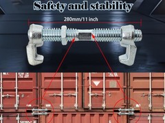 4Pcs Shipping Container Connectors 280mm Bridge Fitting Clamp Steel Screw Clamps