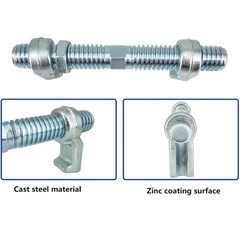4 Pack Shipping Container Bridge Fitting Clamp 11 inch/380 mm Steel Screw Clamp